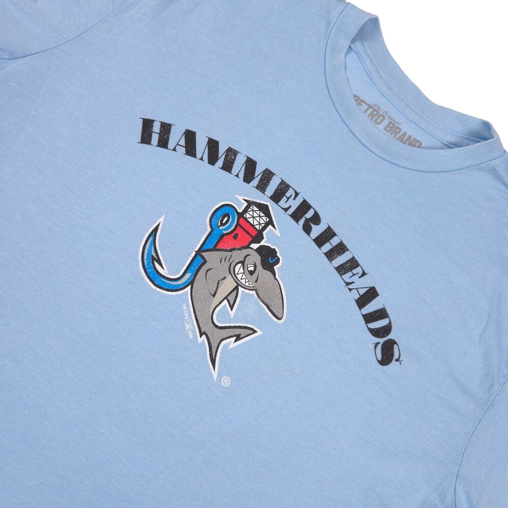 Retro Brand Jupiter Hammerheads Shark Logo Bite Me T Shirt Blue MiLB A Marlins